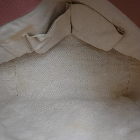 GUCCI GG Logo Swing Shoulder Hand Tote Bag Leather Pink GHW Italy 73KA988 - Picture 10 of 15